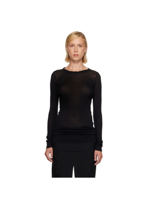 Rick Owens Black Tower Rib LS T-shirt