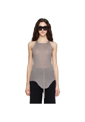 Rick Owens Gray Tower Basic Rib Tank Top