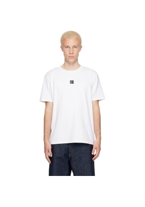BALMAIN White Embroidered Logo T-shirt