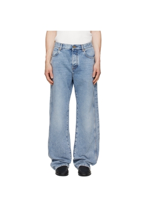 BALMAIN Blue Loose-Fit Jeans
