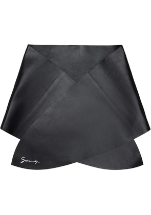 Givenchy Black Lamb Leather Scarf
