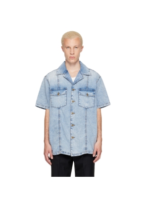 BALMAIN Blue Denim Shirt