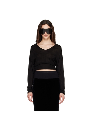 Rick Owens Black Tower V Cropped Sweater
