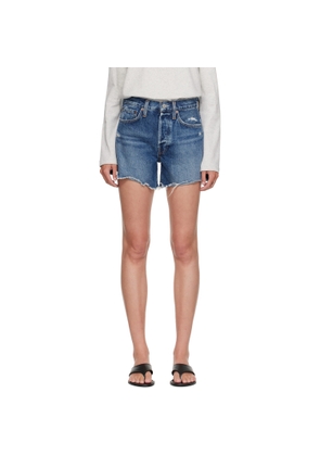 AGOLDE Blue Parker Long Denim Shorts