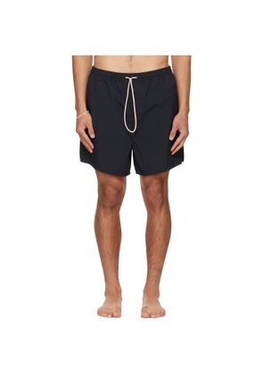 Fear of God ESSENTIALS Black Logo Patch Swim Shorts