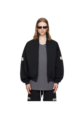Fear of God ESSENTIALS Black Logo Patch Track Jacket