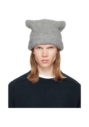 Maison Margiela Gray Wool Beanie