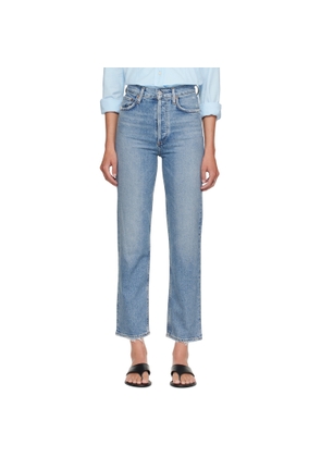 AGOLDE Blue 90's Pinch Waist Crop Jeans