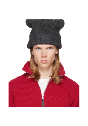 Maison Margiela Gray Wool Beanie