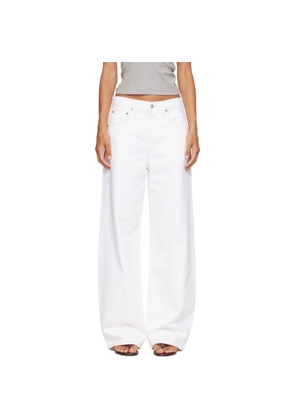 AGOLDE White Low Curve Jeans