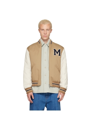 Moncler Beige Oreane Down Bomber Jacket