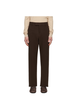 Ferragamo Brown Cotton Blend Chino Trousers