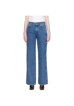 BALMAIN Blue Straight Denim Jeans