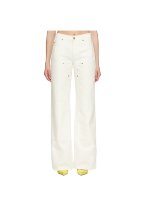 BALMAIN Off-White Loose-Fit Denim Jeans