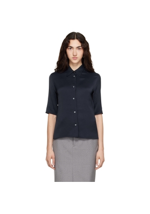 Jil Sander Navy Envers Satin Shirt