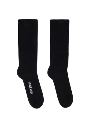 Rick Owens Black Tower Mid Calf Socks