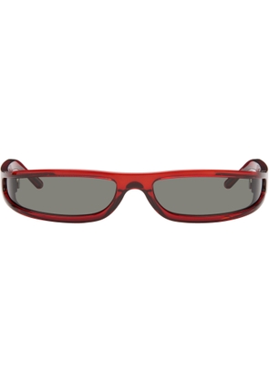Rick Owens Burgundy Tower Fog Sunglasses