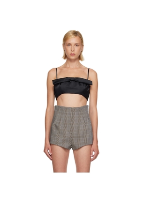 Givenchy Black Bow Detailing Cropped Top