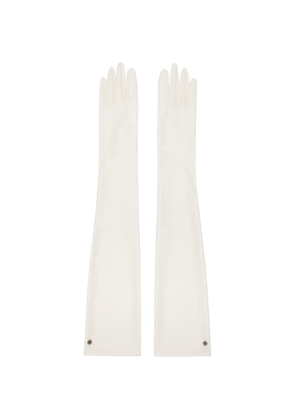 Handsome Stockholm Off-White Satin Extra Long Gloves