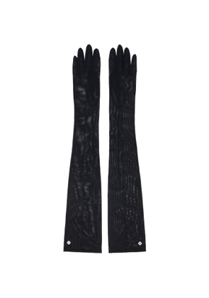 Handsome Stockholm Black Mesh Long Gloves
