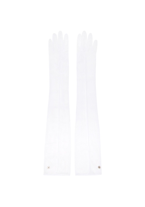 Handsome Stockholm White Mesh Long Gloves