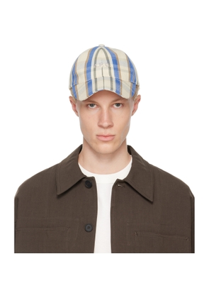 A.P.C. Off-White & Blue Charlie Baseball Cap