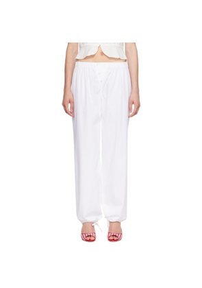 Fruity Booty White Poplin Trousers