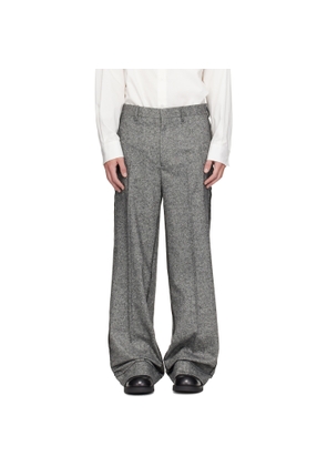 MM6 Maison Margiela Gray Exposed Seam Wool Trousers