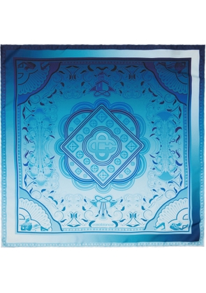 Casablanca Blue Gradient Rug Medium Silk Scarf