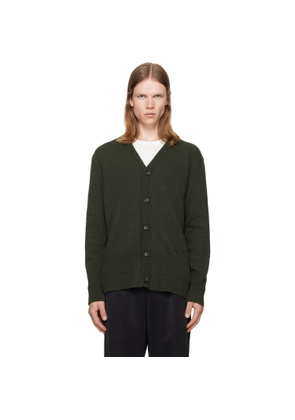 MM6 Maison Margiela Khaki Wool V-Neck Cardigan