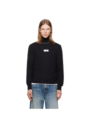 MM6 Maison Margiela Black Wool Turtleneck