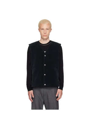 MM6 Maison Margiela Black Faux-Suede Vest
