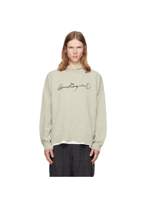 MM6 Maison Margiela Gray Knit Hoodie