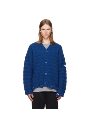 MM6 Maison Margiela Blue Wool Cardigan