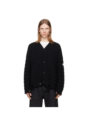 MM6 Maison Margiela Black Wool Cardigan
