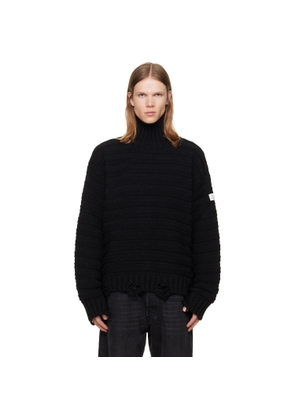 MM6 Maison Margiela Black Wool Turtleneck