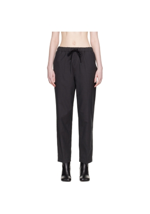 MM6 Maison Margiela Black Wool Drawstring Trousers