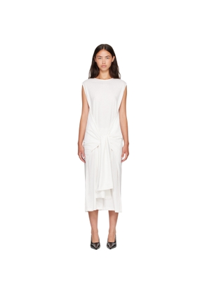 TOTEME Off-White Tie-Waist Jersey Midi Dress