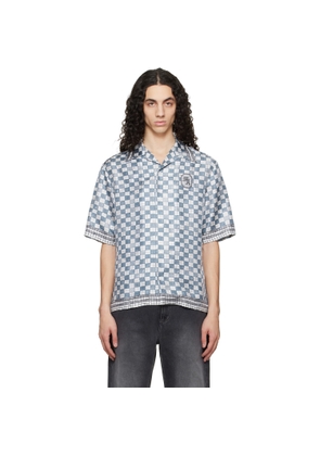 AMIRI Blue & Gray MA Checkered Bowling Shirt