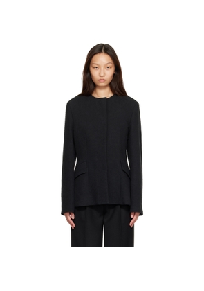 TOTEME Black Jacquard Cotton Blazer
