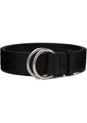 Bottega Veneta Black D-Ring Pebble Calf Belt