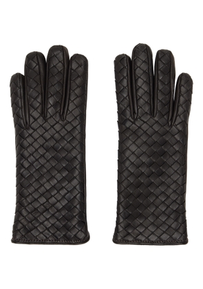 Bottega Veneta Brown Intrecciato Leather Gloves