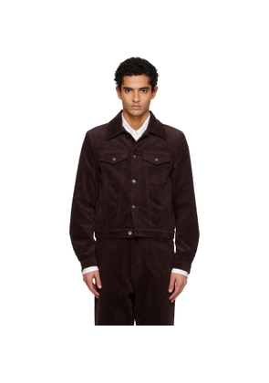 TONYWACK Burgundy Corduroy Trucker Jacket