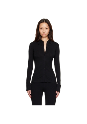 TOTEME Black Fitted Jersey Shirt