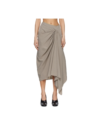 Entire Studios Taupe Fleur Midi Skirt