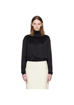 TOTEME Black Slouch-Neck Blouse