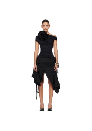 VAQUERA Black Rose Minidress
