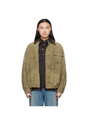 ssstein Khaki Sulfur Dyed Oxford Vintage Jacket