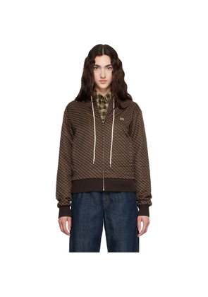 Wales Bonner Brown Modernist Jacquard Hooded Track Jacket