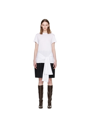 TOTEME White Tie-Waist Jersey T-shirt